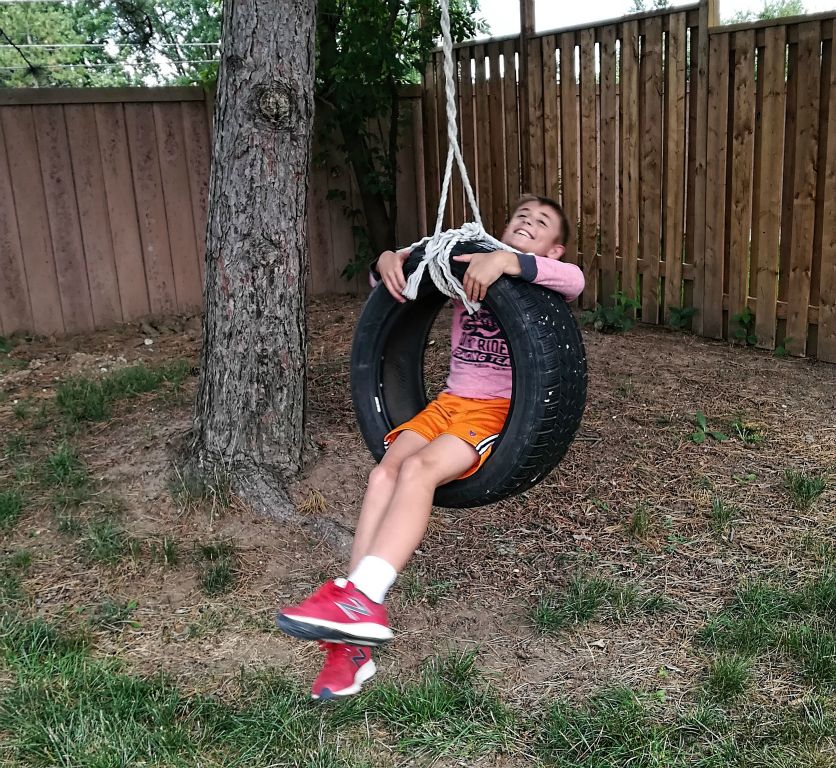 Swing. Swing. What a good use for a tire